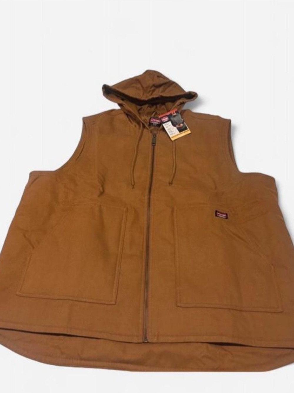 Wrangler Brown Hooded Work Vest